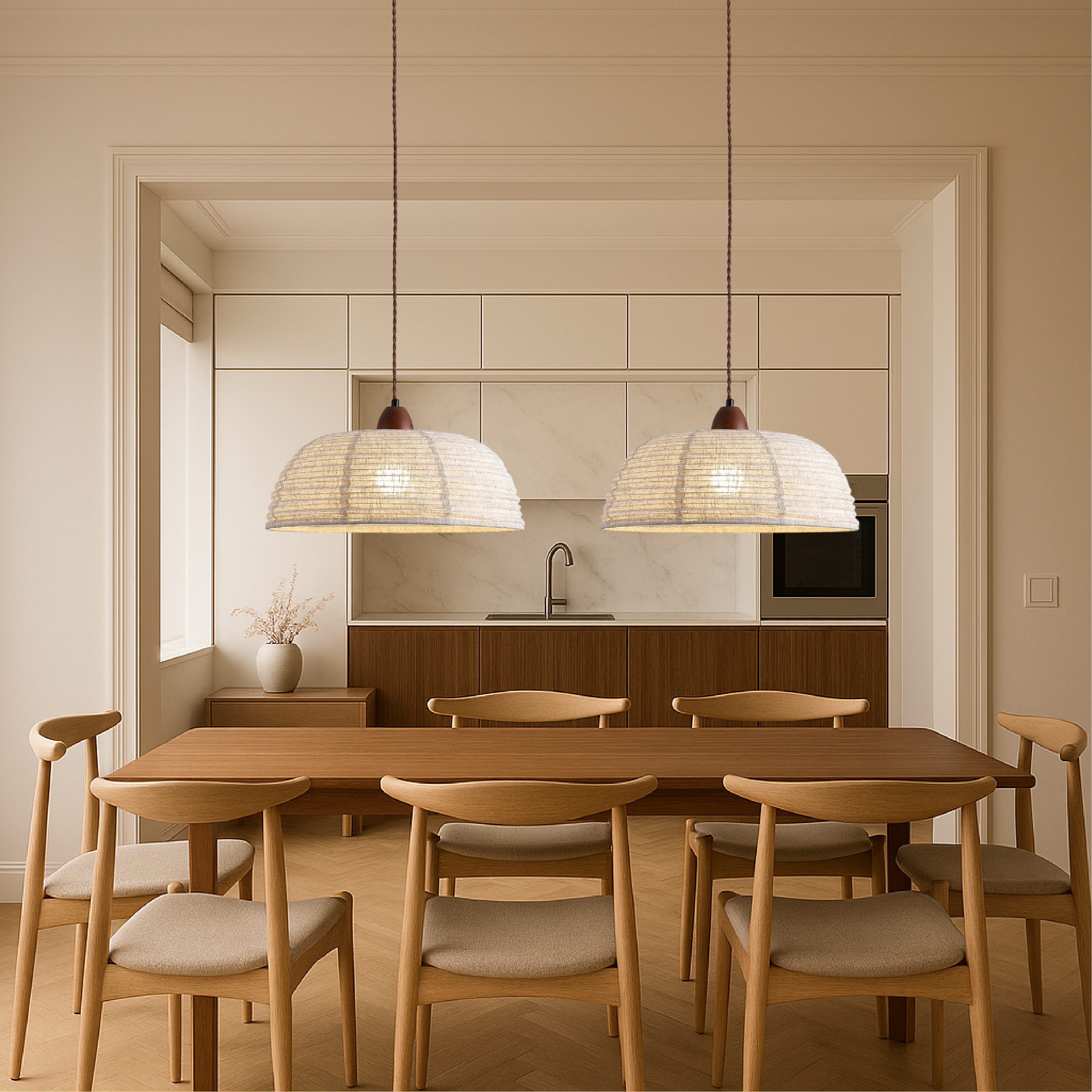 Lampe suspendue scandinave moderne en tissu