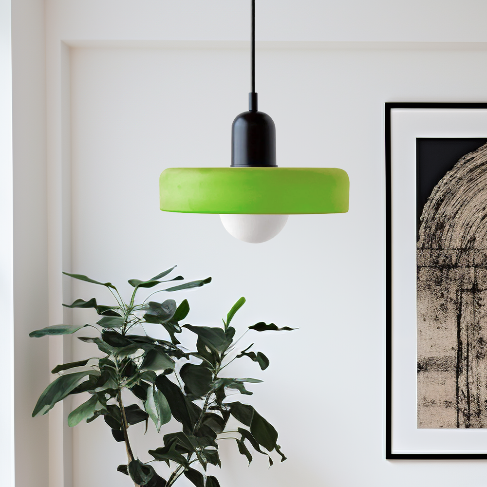 Lampe suspendue Bauhaus artistique en verre