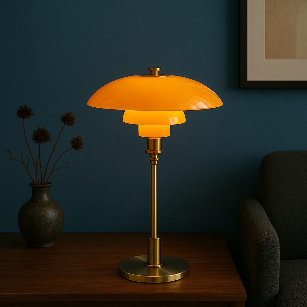Lampe de table design danoise fine et minimaliste