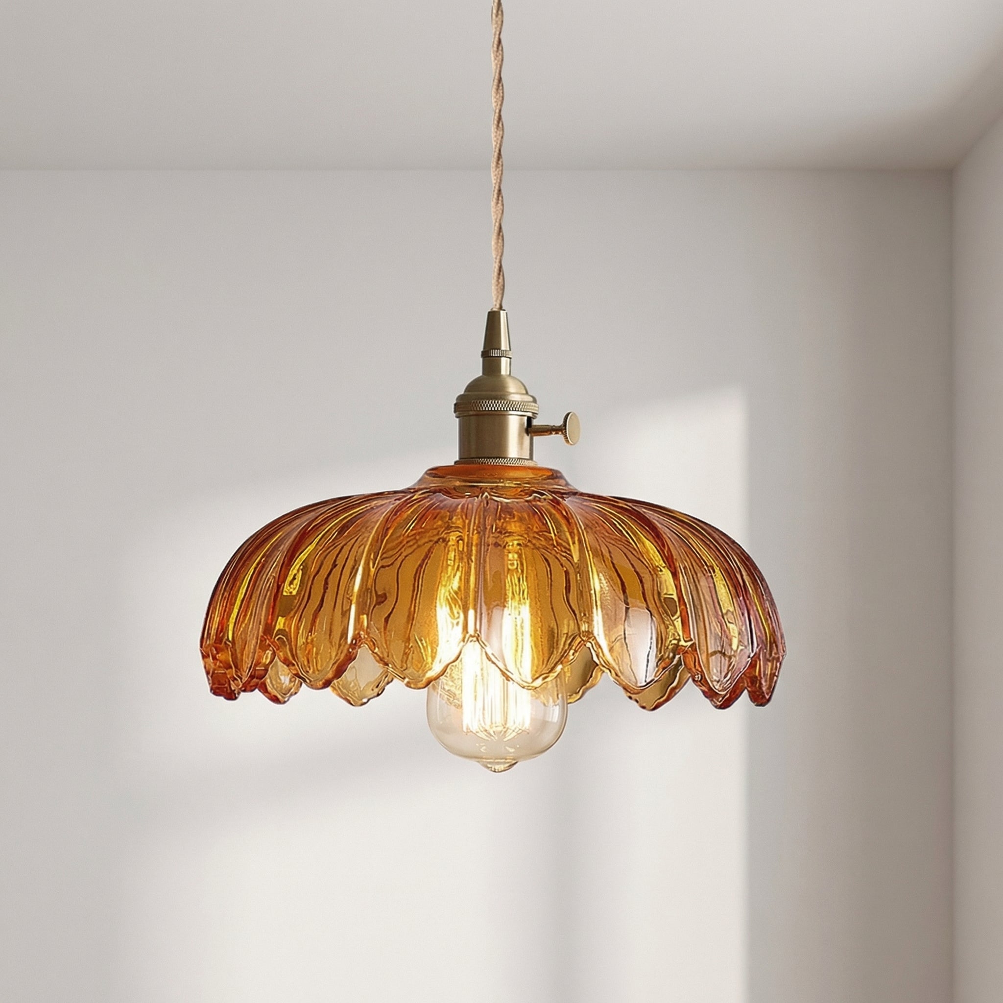Suspension fleur de verre