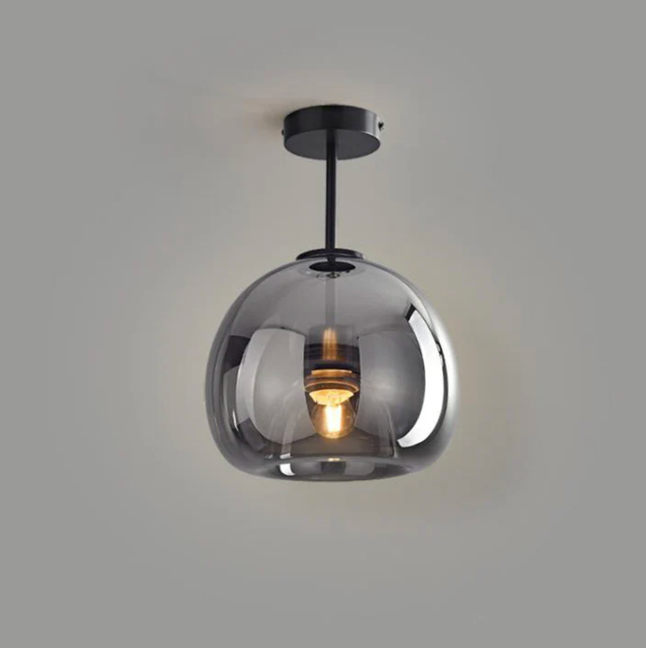 Plafonnier sphère en verre à montage en saillie