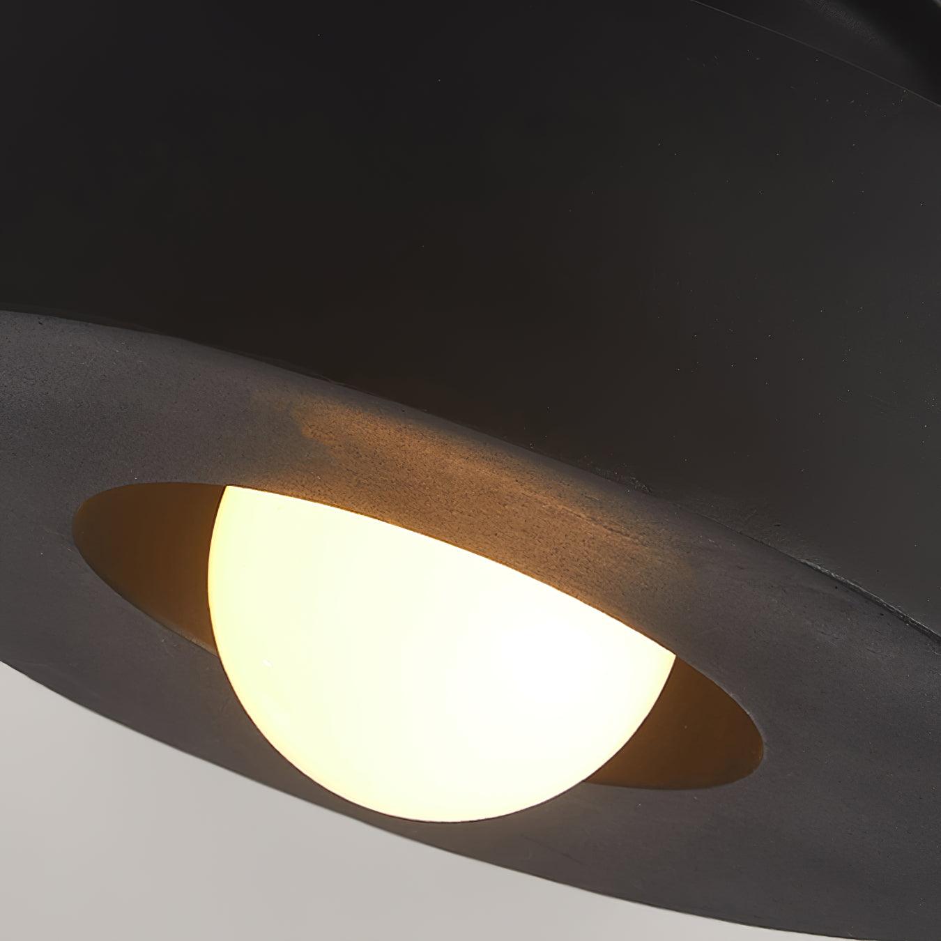 Plafonnier cylindrique à source lumineuse apparente