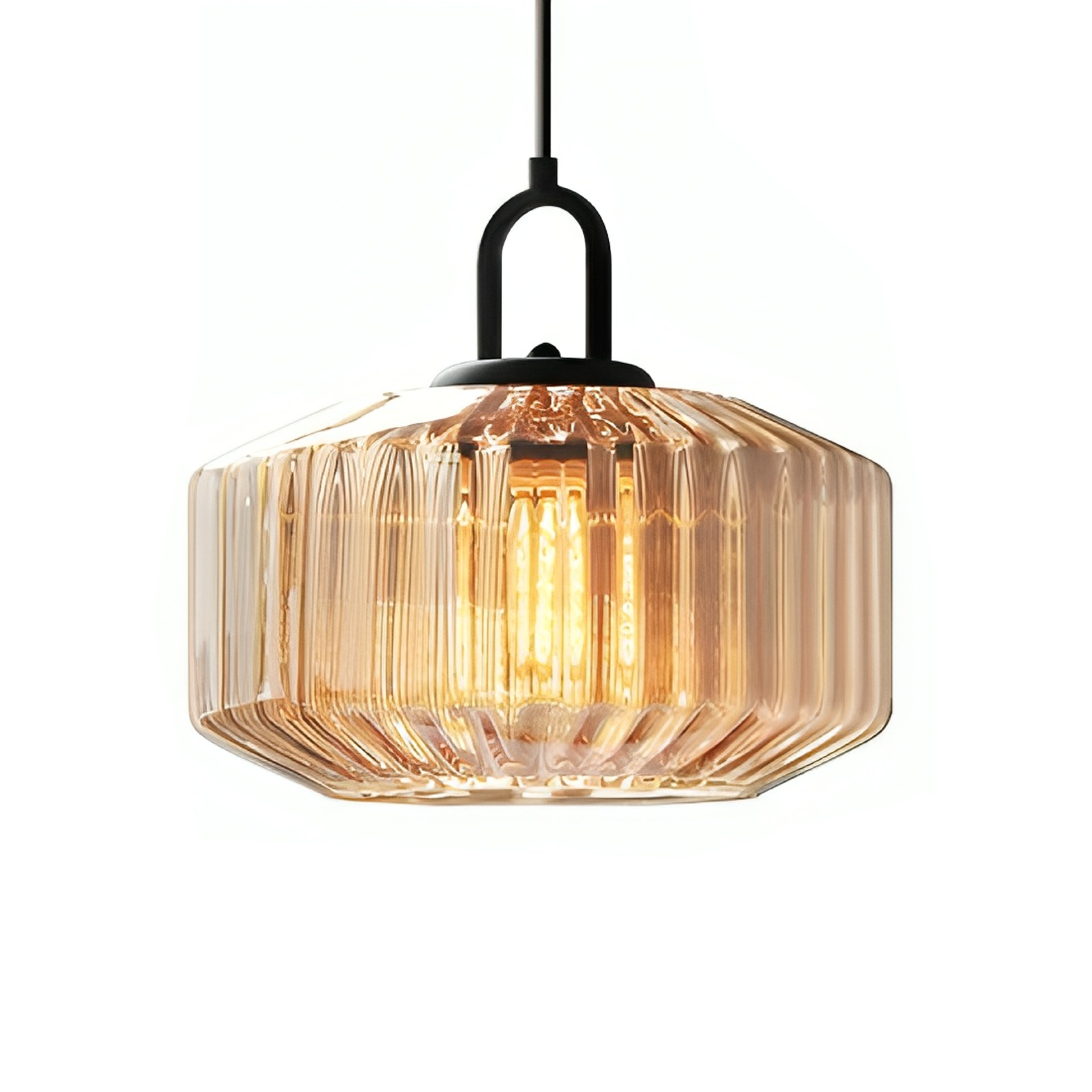 Lampe suspendue moderne en verre coloré
