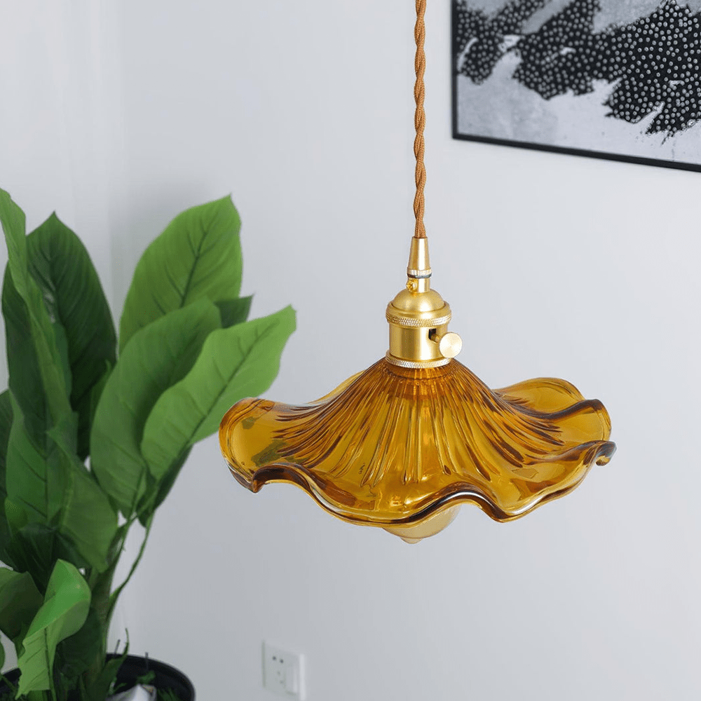 Lampe suspendue moderne fleur d'hibiscus