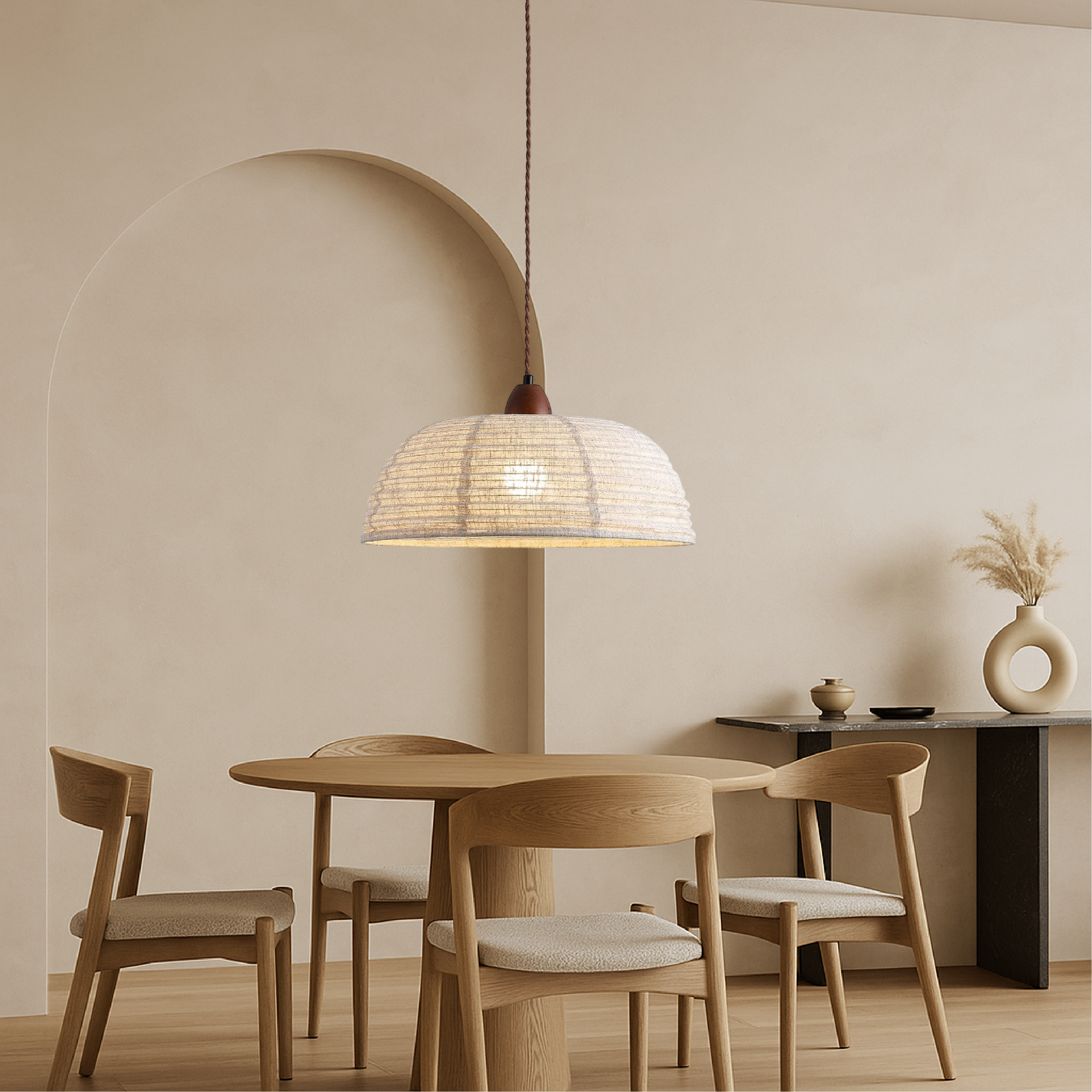 Lampe suspendue scandinave moderne en tissu