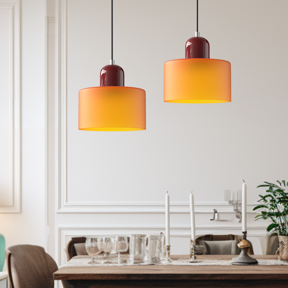 Suspension Bauhaus artistique en verre