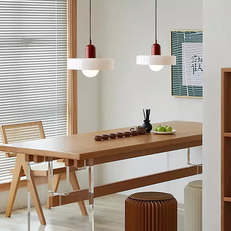 Lampe suspendue Bauhaus artistique en verre