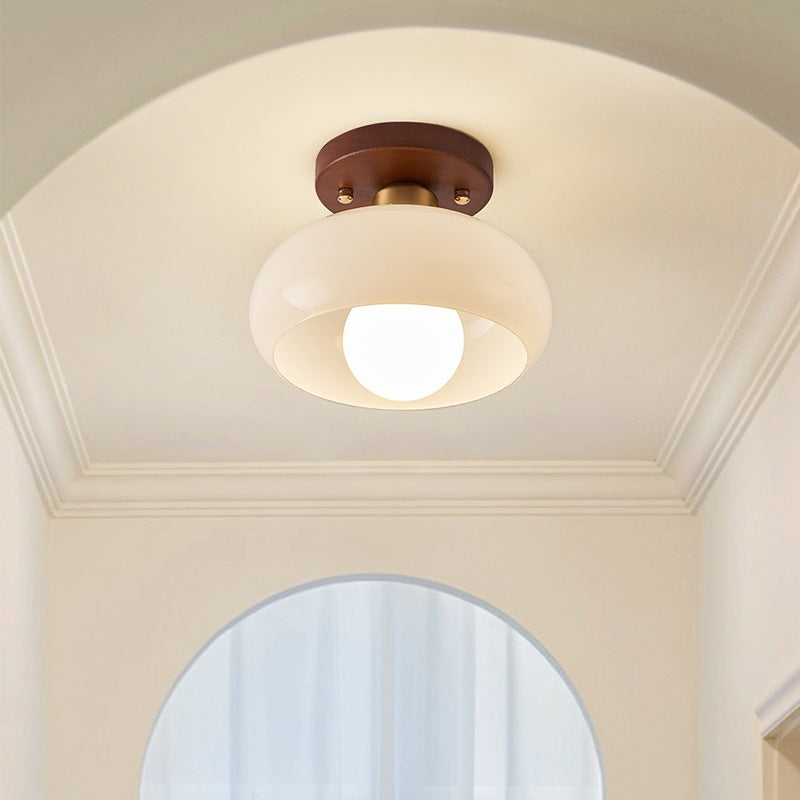 Plafonnier Bauhaus italien crème