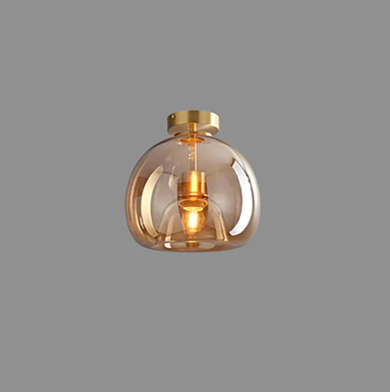Plafonnier sphère en verre à montage en saillie