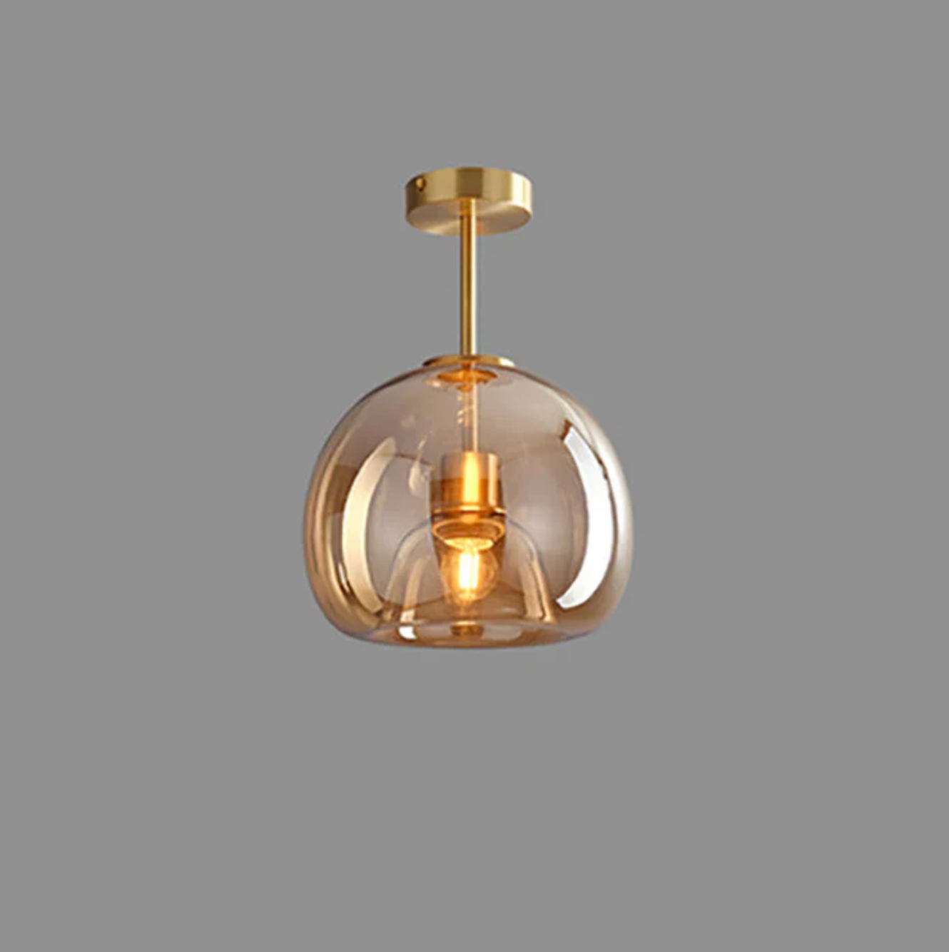 Plafonnier sphère en verre à montage en saillie