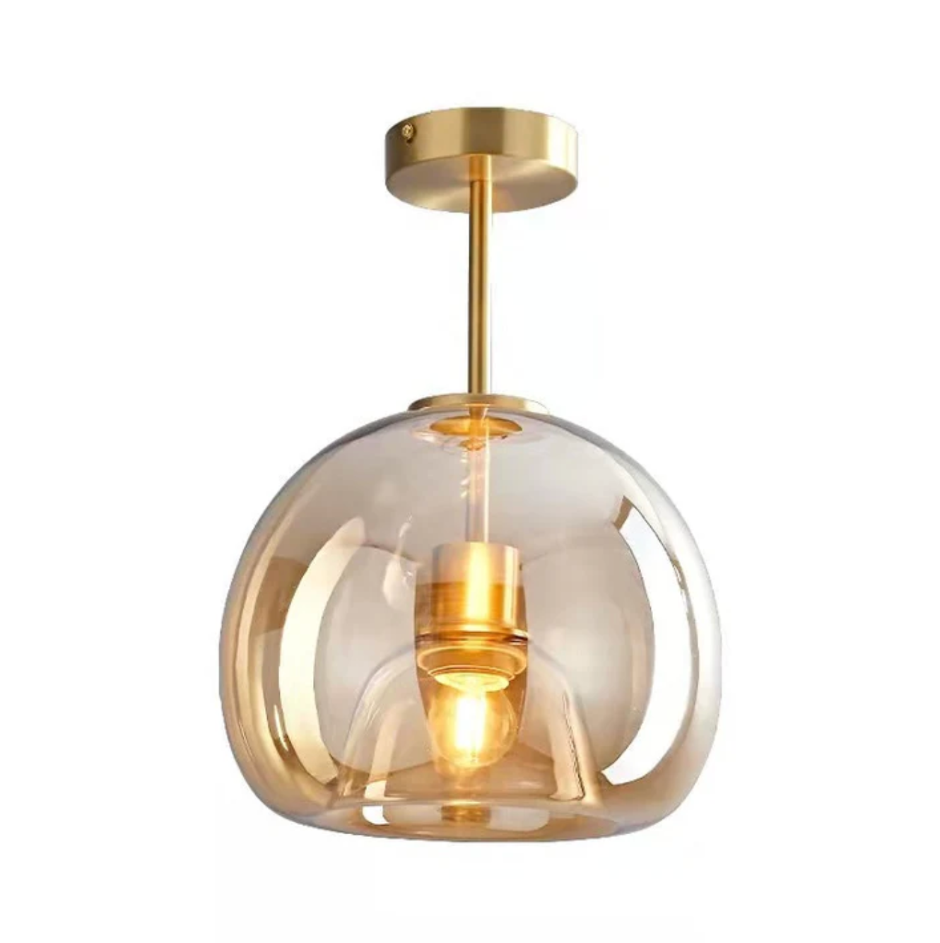 Plafonnier sphère en verre à montage en saillie