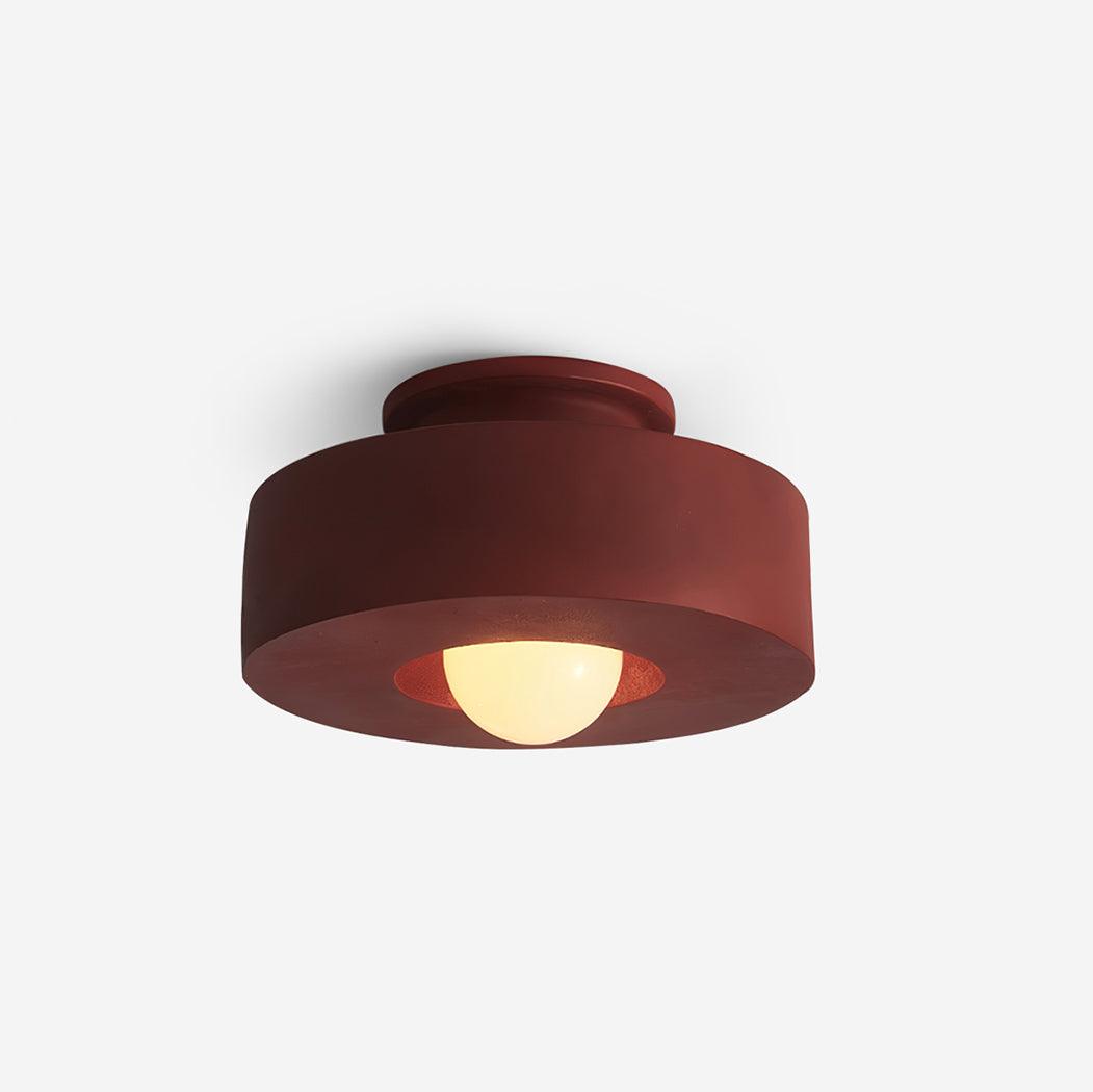 Plafonnier cylindrique à source lumineuse apparente