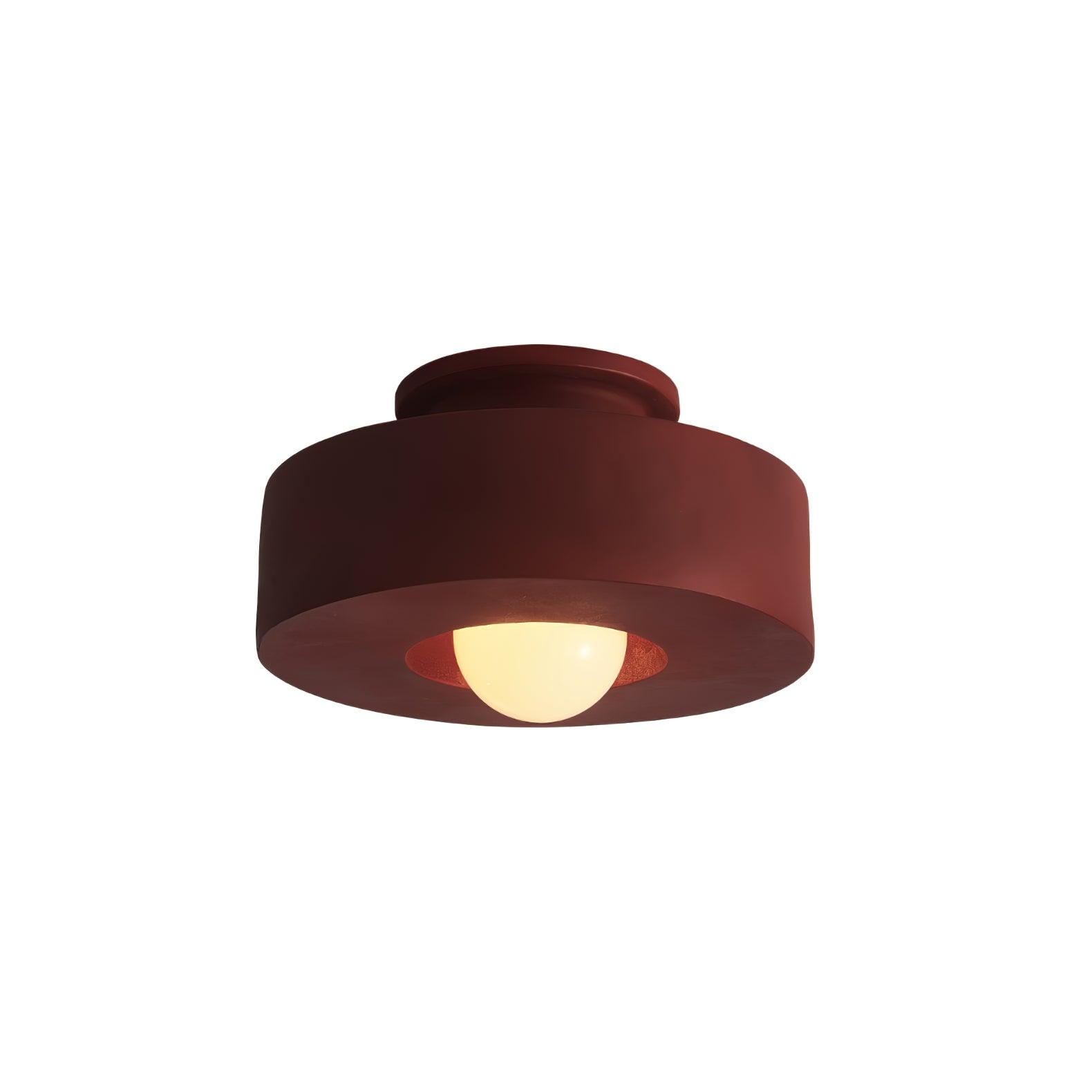 Plafonnier cylindrique à source lumineuse apparente